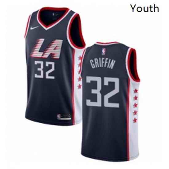 Youth Nike Los Angeles Clippers 32 Blake Griffin Swingman Navy Blue NBA Jersey City Edition